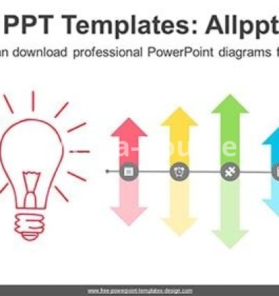 Up-Down Light Bulbs PowerPoint Diagram