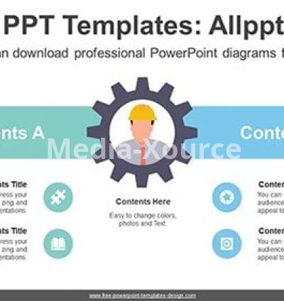 Gear Symmetry Arrow PowerPoint Diagram