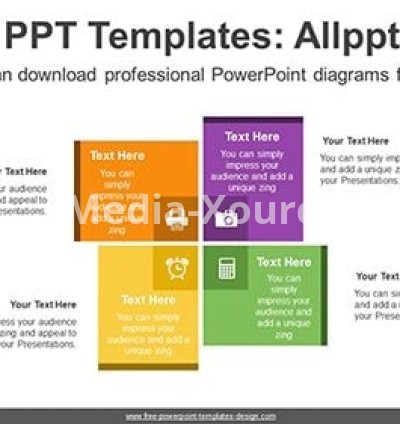 Radial rectangles PowerPoint Diagram