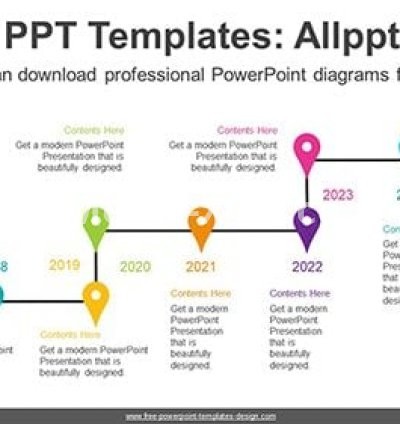 Cascade Placemarks PowerPoint Diagram