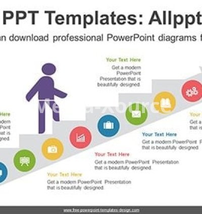 Going Up Stair PowerPoint Diagram