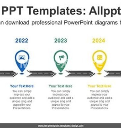 Road Map Chevron Arrows PPT Diagram