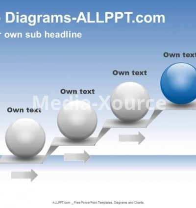 4 Stairs Diagrams PowerPoint
