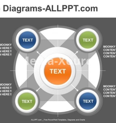 5 Relationship PowerPoint Diagram