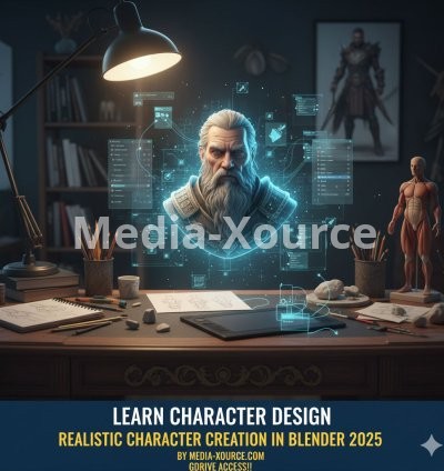 LEARN CHARACTER DESIGN REALISTIC CHARACTER CREATION IN BLENDER 2025